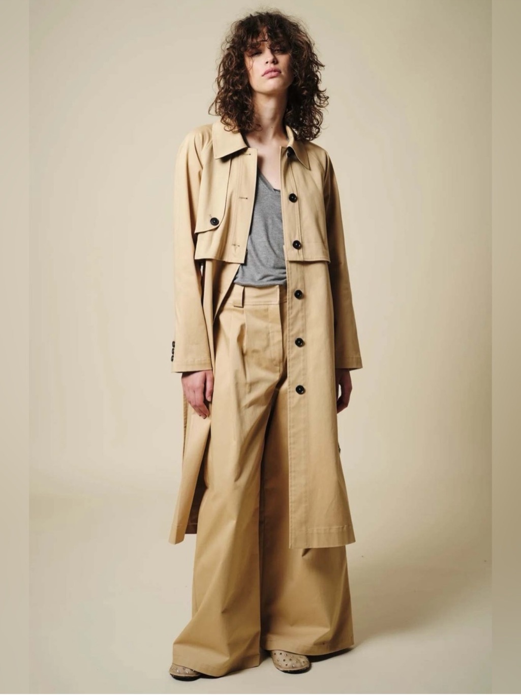 Nwt Saint Art London 3-In-1 Trench Coat In Khaki Size Xl